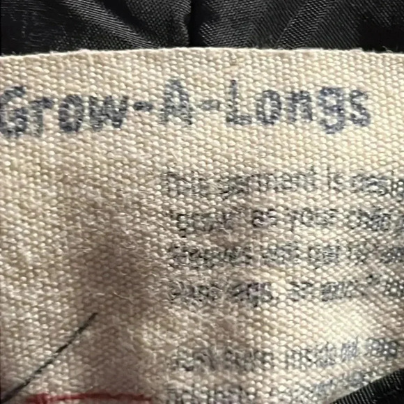 Lands end grow along kids snow pants 10 Black sled ride snowmobile‎ adjustable - Picture 8 of 9